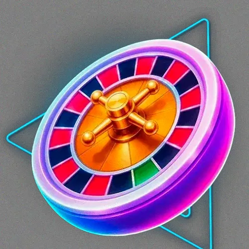 Neon roulette wheel