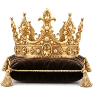 Gold crown on cushion — SpeedAU