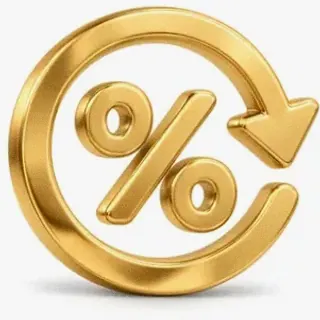 Gold percent symbol — SpeedAU